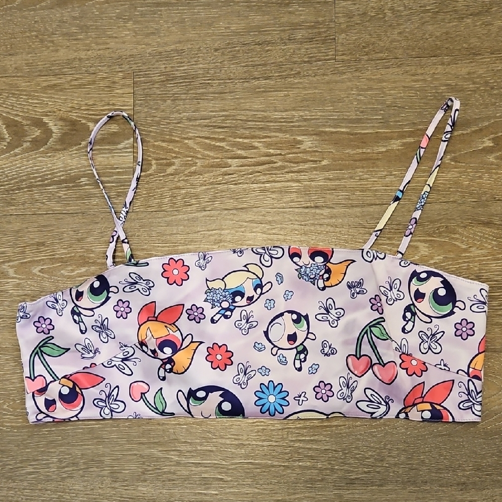 DOLLS KILL Power PUFF XXL  Print Crop Top - Multicolor